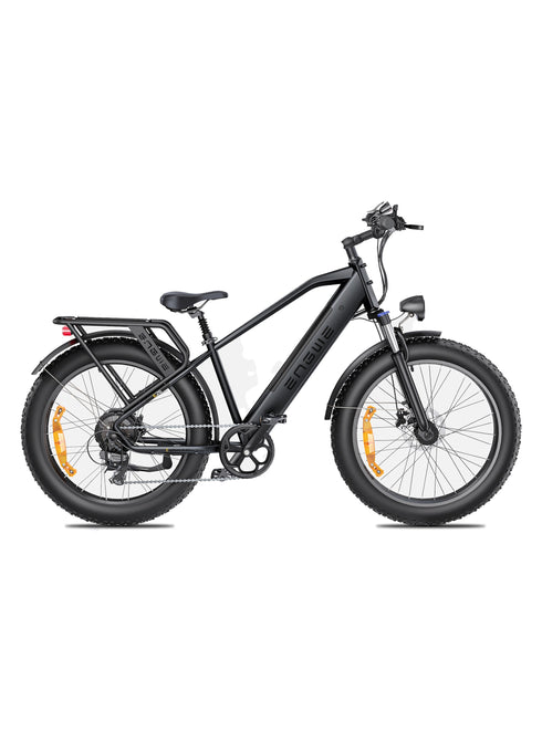 Bicicleta eléctrica con neumáticos anchos y doble suspensión